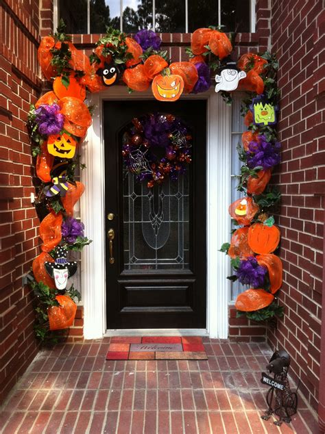 Halloween door hanging with a witch design